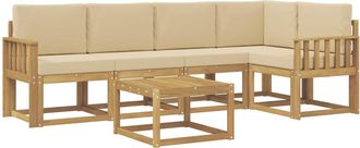 vidaXL Conjunto De Sof&aacute;s De Exterior 6 Uds. Y Beige Vidaxl