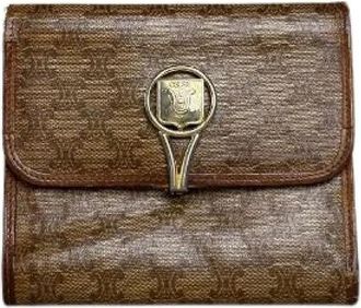Celine Pre-owned Macadam Canvas Portemonnee - Dames - Vintage Accessoires - Bruin - ONE Size - Leer - Vintage