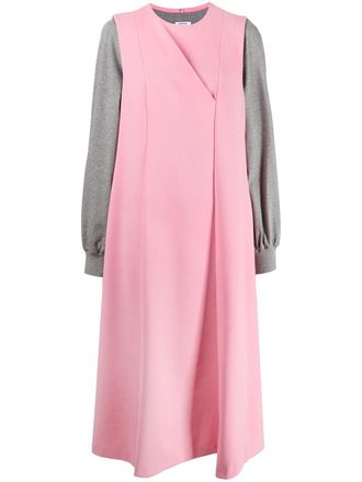 Enfold two-tone knitted dress - Pink