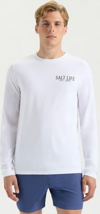 Salt Life American Quiver Long Sleeve Performance Shirt in White at Nordstrom, Size Xx-Large