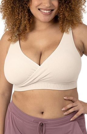 Kindred Bravely Sublime Adjustable Crossover Nursing & Lounge Bra - Fits Sizes 30B-40D in Stone at Nordstrom, Size X-Large C