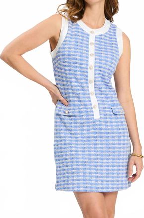 Tyler B&ouml;e Kirk Knit Dress In White/vista Blue