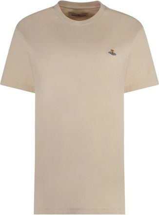 Vivienne Westwood Classic T-Shirt Orb - Dames - T-shirts - Beige - 2XS - Katoen - Tops