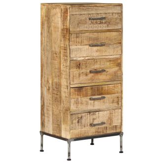 vidaXL C&oacute;moda De Madera Maciza De Mango 45x35x106 Cm Vidaxl