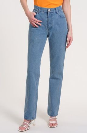 Isaac Mizrahi New York High Waist Straight Leg Jeans in Denim at Nordstrom, Size 14