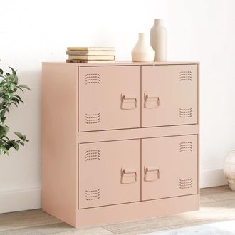 vidaXL Aparador De Acero Rosa 67x39x73 Cm Vidaxl