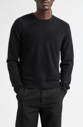 Frenckenberger Mini Cashmere Crewneck Sweater in Black at Nordstrom, Size X-Large