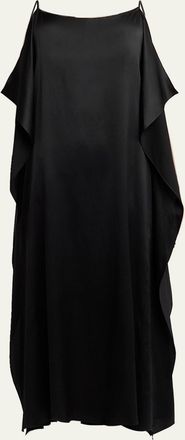 The Row Kylo Draped Silk Maxi Dress