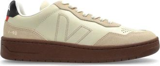 Veja V-90 Leren Sneakers - Heren - Sneakers - Beige - 42 EU - Leer - Schoenen