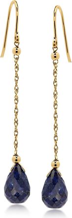 Ross-Simons Sapphire Teardrop Earrings in 10kt Yellow Gold