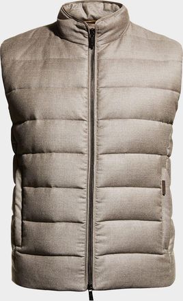 Moorer Men & apos;s Flannel Down Vest