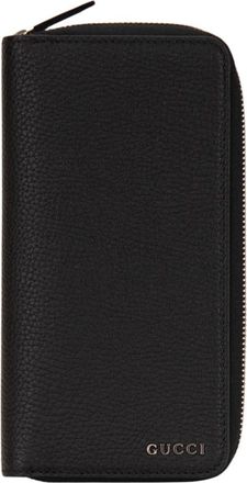 Gucci Zip Around Wallet - Heren - Portefeuilles - Zwart - ONE Size - Leer - Accessoires