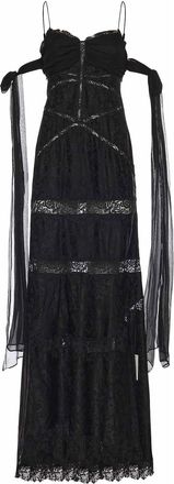 For Love & Lemons Rita Silk And Lace Dress