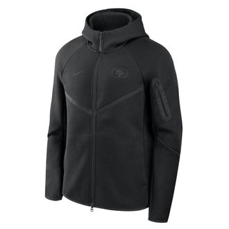Nike San Francisco 49ers Top Billing Tech Fleece Windrunner Nike Mens NFL Full-Zip Hooded Jacket in Black | 05L4912Z9B-R3D