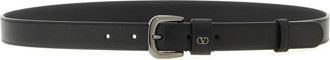 Valentino Garavani VLogo Signature Riem - Heren - Riemen - Zwart - 110 CM - Leer - Accessoires