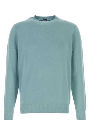 Fedeli Light Blue Solid Sweaters