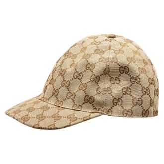 Gucci Pre-owned Accessories, female, Beige, Size: ONE SIZE Pre-owned Canvas hats