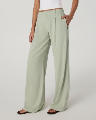 Vuori Clothing Villa Wideleg Trouser | Sweet Pea | XS, Size Extra Small