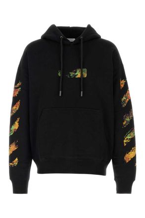 Off-white Black Graphic Regular Hoodie