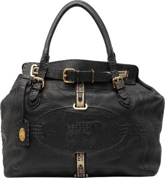Fendi Pre-owned Handbags, female, Black, Size: ONE SIZE Pre-owned Leather Satchel
