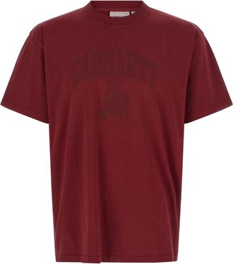 Carhartt Work in Progress Maroon Crew Neck T-Shirt