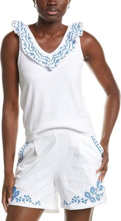 Johnny Was Mixed Media Flutter Tank
