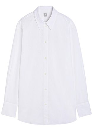 Toteme Cotton and Linen-blend Shirt - White - 38 (UK10 / S)