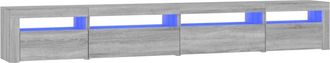 vidaXL Vidaxl - Mueble De Tv Con Luces Led Gris Sonoma 270x35x40 Cm