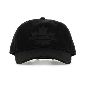 Dsquared2 Klassieke Zwarte Baseballpet - Heren - Petten - Zwart - ONE Size - Katoen - Accessoires