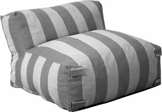 Oviala Sill&oacute;n de jard&iacute;n a rayas para un sof&aacute; modular gris carb&oacute;n