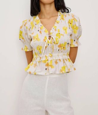 Rails Fontaine Top In Tossed Daffodils