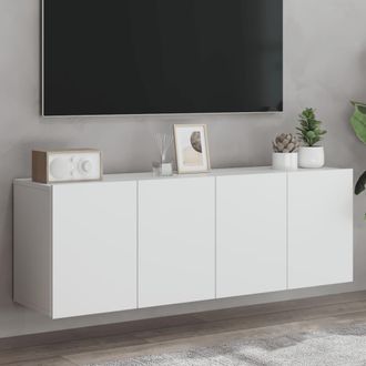 vidaXL Muebles Para Tv De Pared 2 Unidades Blanco 60x30x41 Cm Vidaxl
