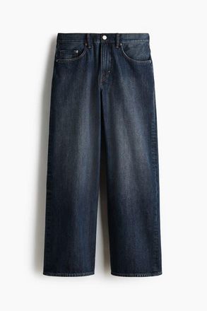 H&M Wide Jeans in Dark Denim Blue at Nordstrom, Size 29 X 32