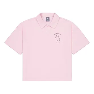 New Balance (WMNS) New Balance Graphic Polo Shirt Asia Sizing Pink NFE27052-PK