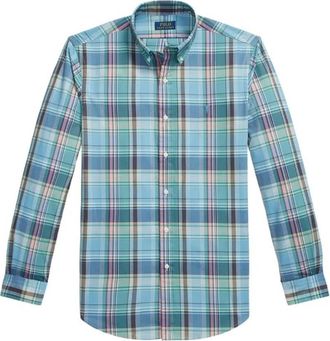 Polo Ralph Lauren Custom Fit Plaid Poplin Shirt, Size X-Large
