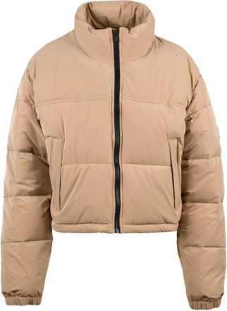 F**k Korte Piumino - Dames - Winterjassen - Beige - S - Leer - Jassen