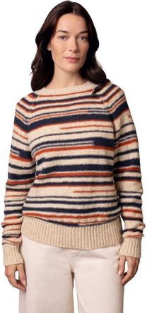Celtic & Co. Donegal Broken Stripe Sweater in Oatmeal Fleck Multi at Nordstrom, Size X-Large