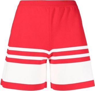 Moschino Sailor Mood Shorts - Dames - Bermuda - Rood - 2XS - Leer - Korte Broeken