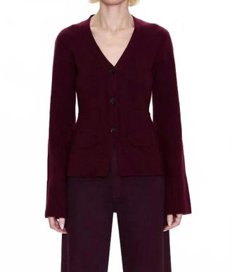 Pistola Denim Aeron Cardigan In Claret