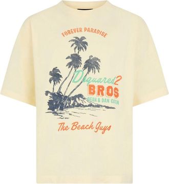 Dsquared2 Beige Cotton T-Shirt