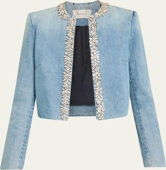 Zimmermann Crush Embellished Denim Jacket