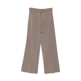 Seafarer Wijde broek - Dames - Broeken - Beige - Maat: S Zijde