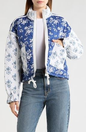 Blank NYC Bloom Bash Quilted Bomber Jacket in Lovebite at Nordstrom Rack, Size Medium