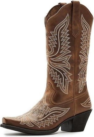 Ariat Round Up Collins Womens Motocross Boots Smoked Wheat : 5.5 B - Medium, Leather