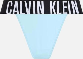 Calvin Klein Womens Intense Power High Leg Thong, Ether Blue - Size: 12