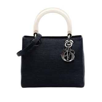 Dior Pre-owned Lady Dior - Dames - Vintage Mini Tas - Blauw - ONE Size - Nylon - Vintage