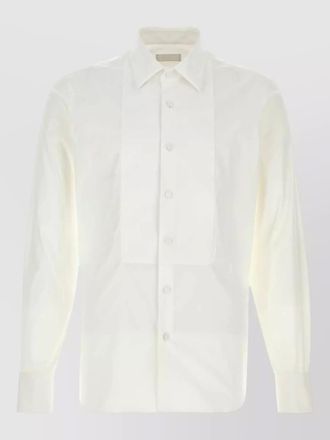 Prada stretch poplin shirt spread collar design