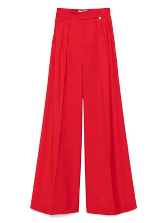 Nissa wide-leg trousers - women - Viscose/Polyester/Spandex/Elastane/Acetate - 36 - Red