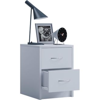 ebuy24 VCM Armadio notturno Tavolino Comodino Dimensioni circa 40 x L. 35 x P. 35 cm - Boxal Mini (Bianco)