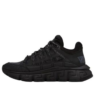 Versace Trigreca Jacquard Leather Sneakers Black DSU8094-1A09769_2B580